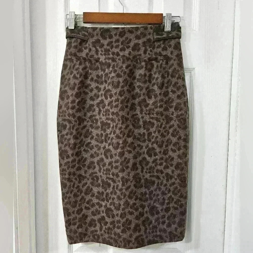 Rebecca Taylor Animal Print Skirt